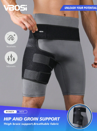Soporte ajustable y transpirable de protección del muslo