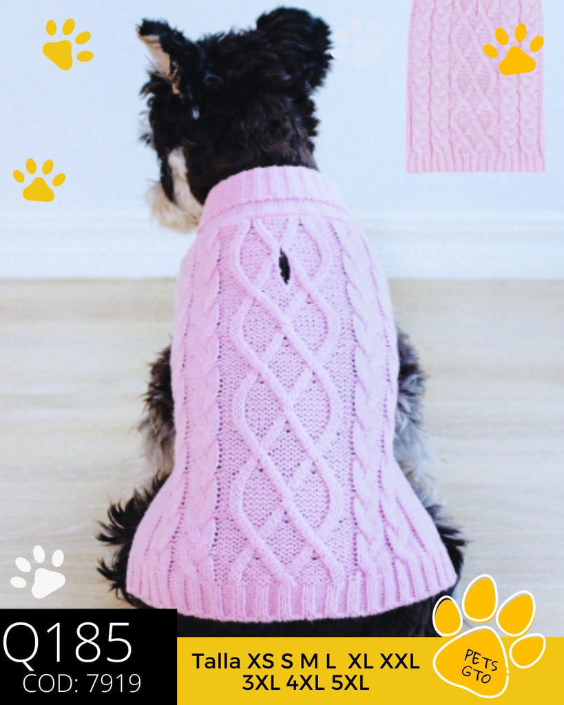 Sueter Clasico De Punto Con Flores En Tono Rosado