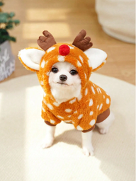 [sp2409271199928621] Abrigo con capucha de reno navideño para mascotas, adecuado para perros pequeños