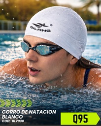 [BL2030] GORRO DE NATACION ADULTO BLANCA