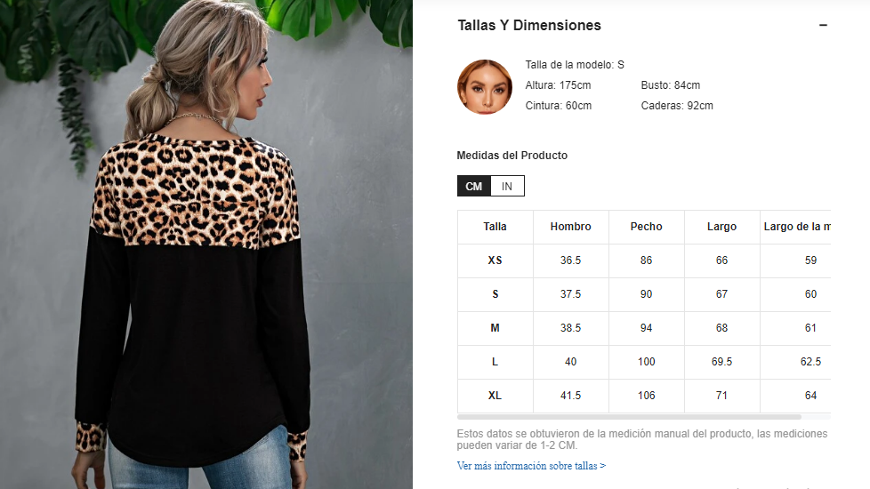 Blusa de leopardo en contraste con botón delantero