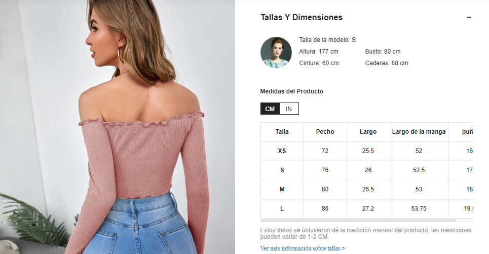 Blusa ribete en forma de lechuga de hombros descubiertos