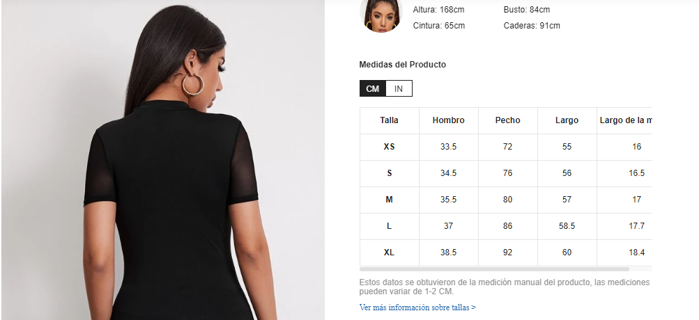 Blusa Malla en contraste Liso Elegante