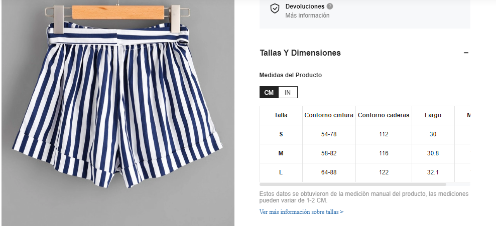 Short De Rayas Con Cordones