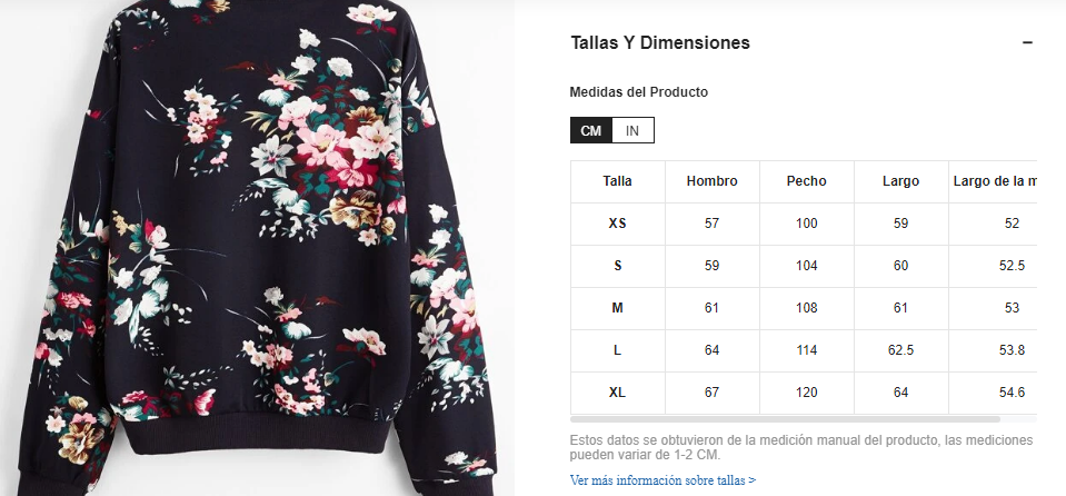 Sueter Pullover con estampado floral de hombros caídos