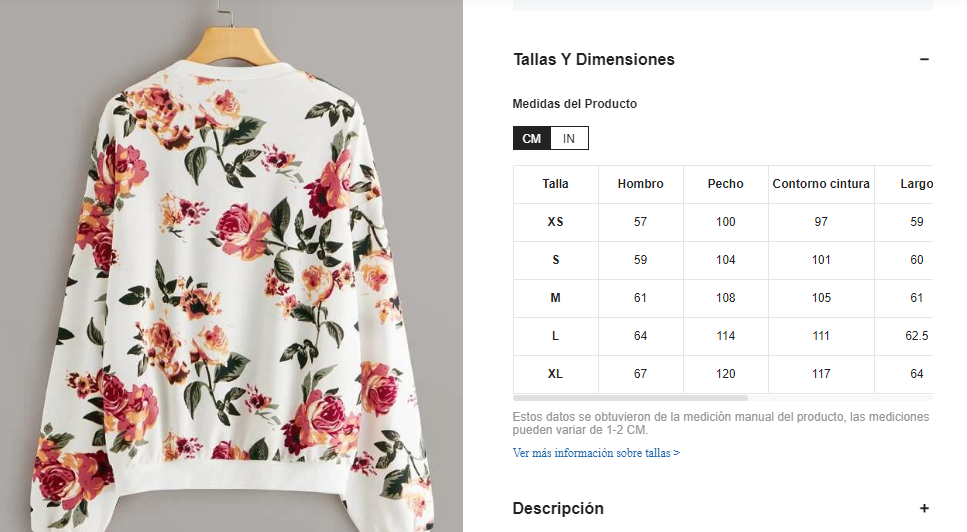 Sueter con estampado floral de hombros caídos