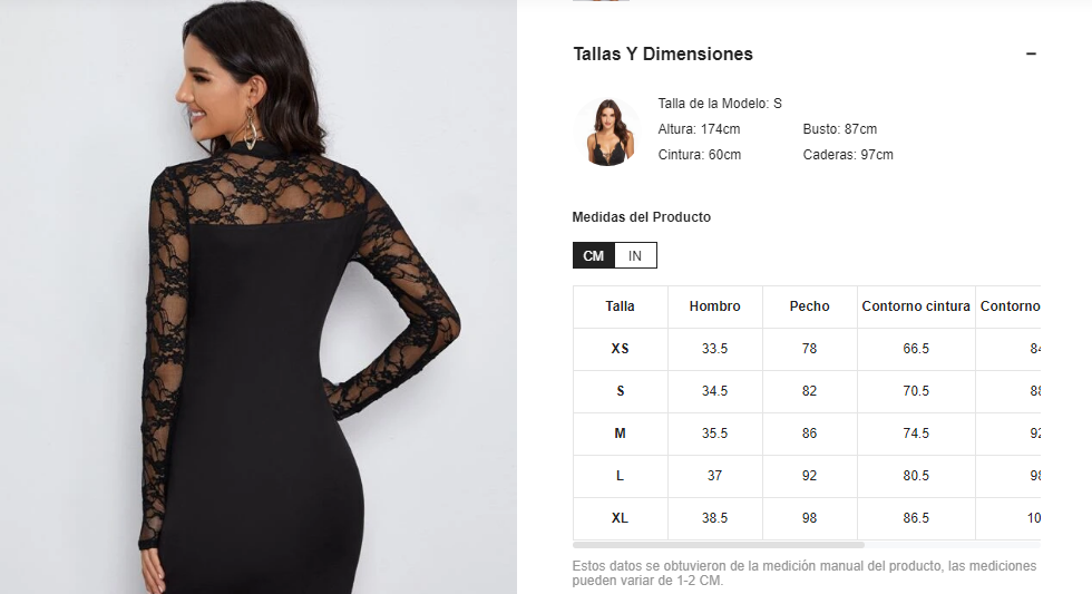 Vestido Ajustado De Yugo Con Encaje De Cuello Alto Negro