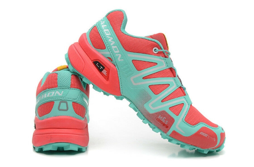 Tenis Salomon Verde Aqua Con Rosado