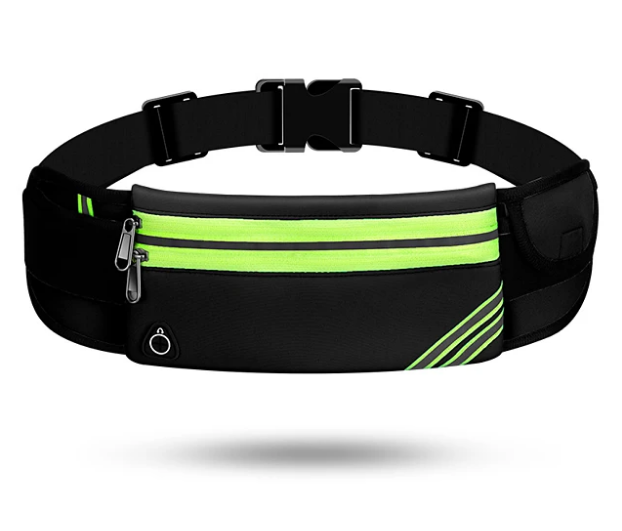Cinturon De cintura Para Correr Negro Con Verde