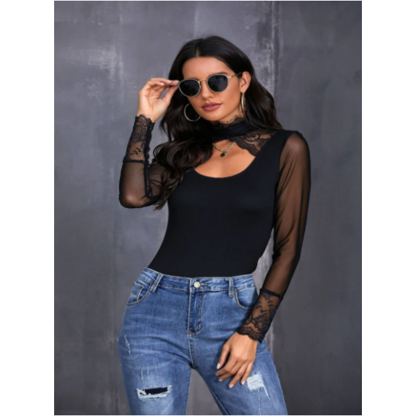 Blusa Tops De Mujeres Botón Liso Elegante