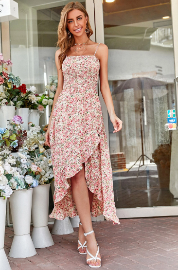 Vestido Envolvente Floral Bohemio