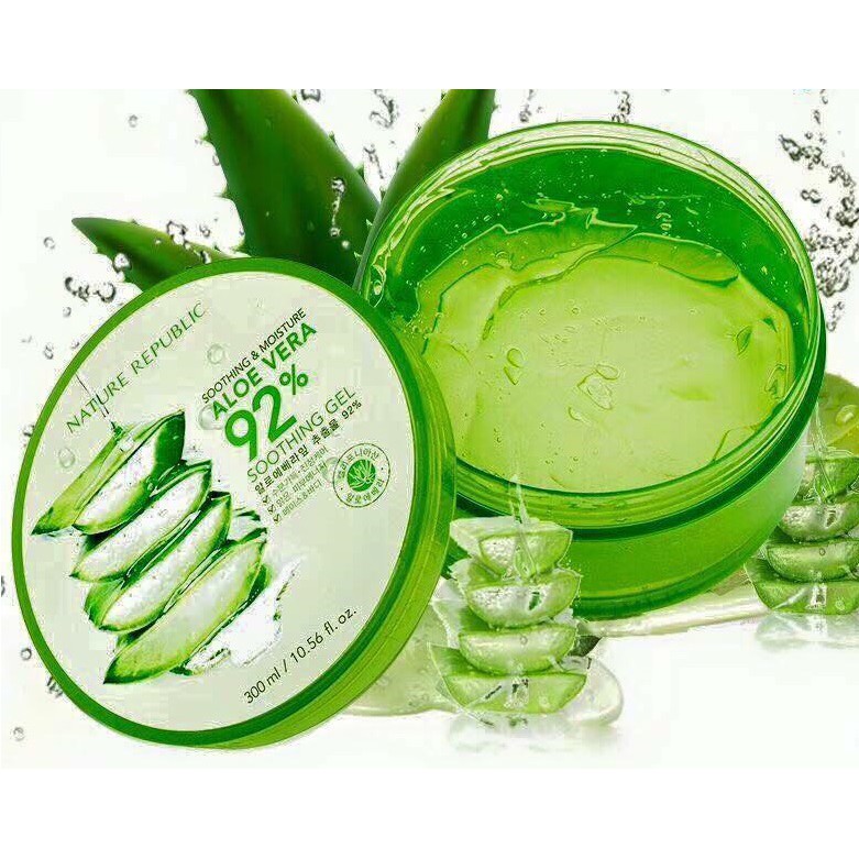 Hidratación Aloe Vera 92% Gel Calmante, 300ml Koreano