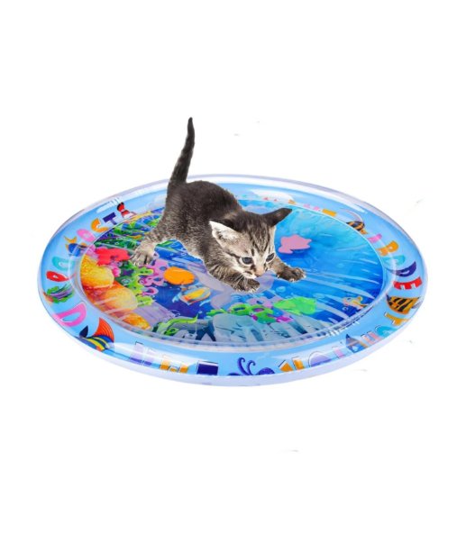 Alfombrilla de agua para gatos, alfombrilla de juego con agua para gatos reforzada y gruesa irrompible