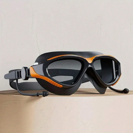 Lentes de natacion negros con naranja