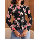 Blusa Top Peplum Con Estampado Floral