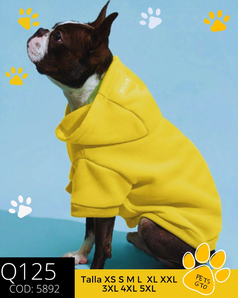 Sudadero Amarillo para mascota Simple