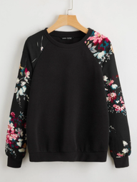 Sueter Pullover floral de manga