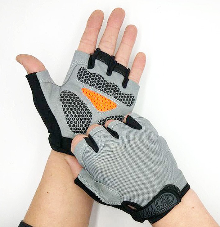 Guantes Gris con Naranja