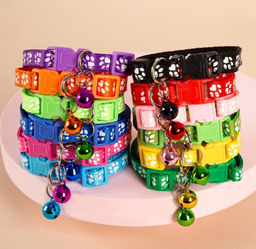 PACK DE 3 Collar para mascota de colores con campana