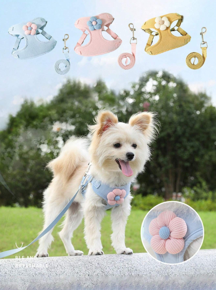 Arnés Para Pecho De Mascotas Con Correa, Correa Para Cachorros Para Caminar Y Entrenar