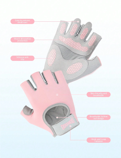 Guantes  de ejercicio Rosados