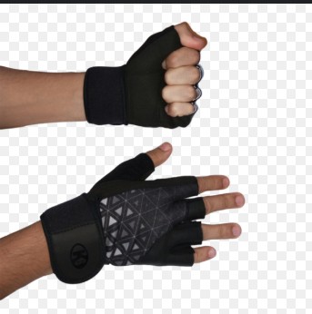 Guante K6 para pesas Negro con Muñequera