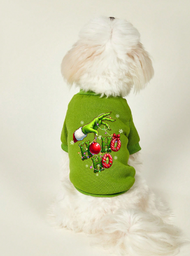 [sp25092310373804595] Sudadera con capucha navideña para mascotas con estampado &quot;Hohoho&quot;