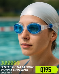 [1844] Lentes Natación Speedo Recreation claros azul