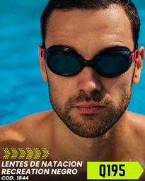 [191844] Lentes de natacion Para Adulto Speedo Recreation Negro con Rojo