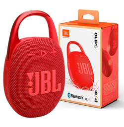 [MM111JBL89] JBL Clip 5 - Altavoz - para uso portátil - inalámbrico - Bluetooth - controlado por aplicación - 7 vatios - rojo
